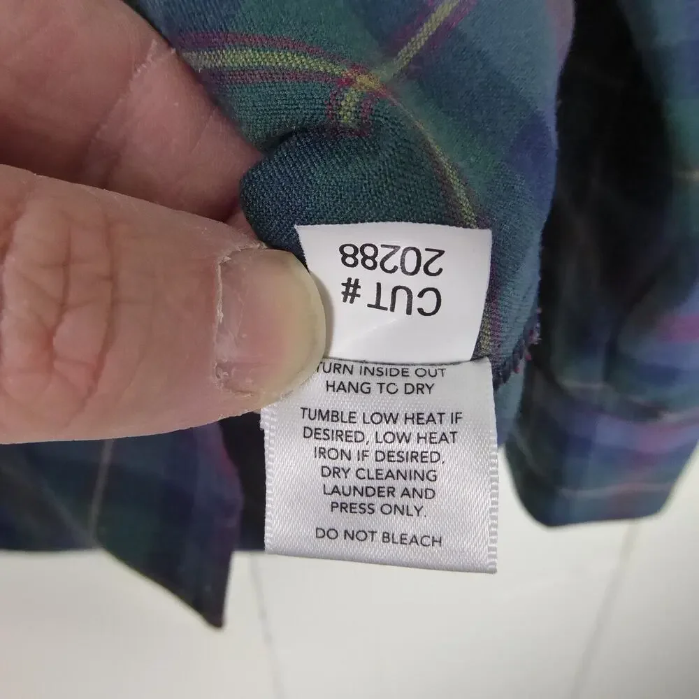 Mizzen and Main Shirt Men SZ L Trim Fit Flannel Button Down Casual MiUSA Classic